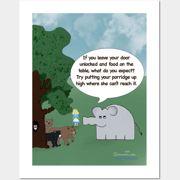 Enormously Funny Cartoons Goldilocks Wall Art by Enormously Funny Cartoons